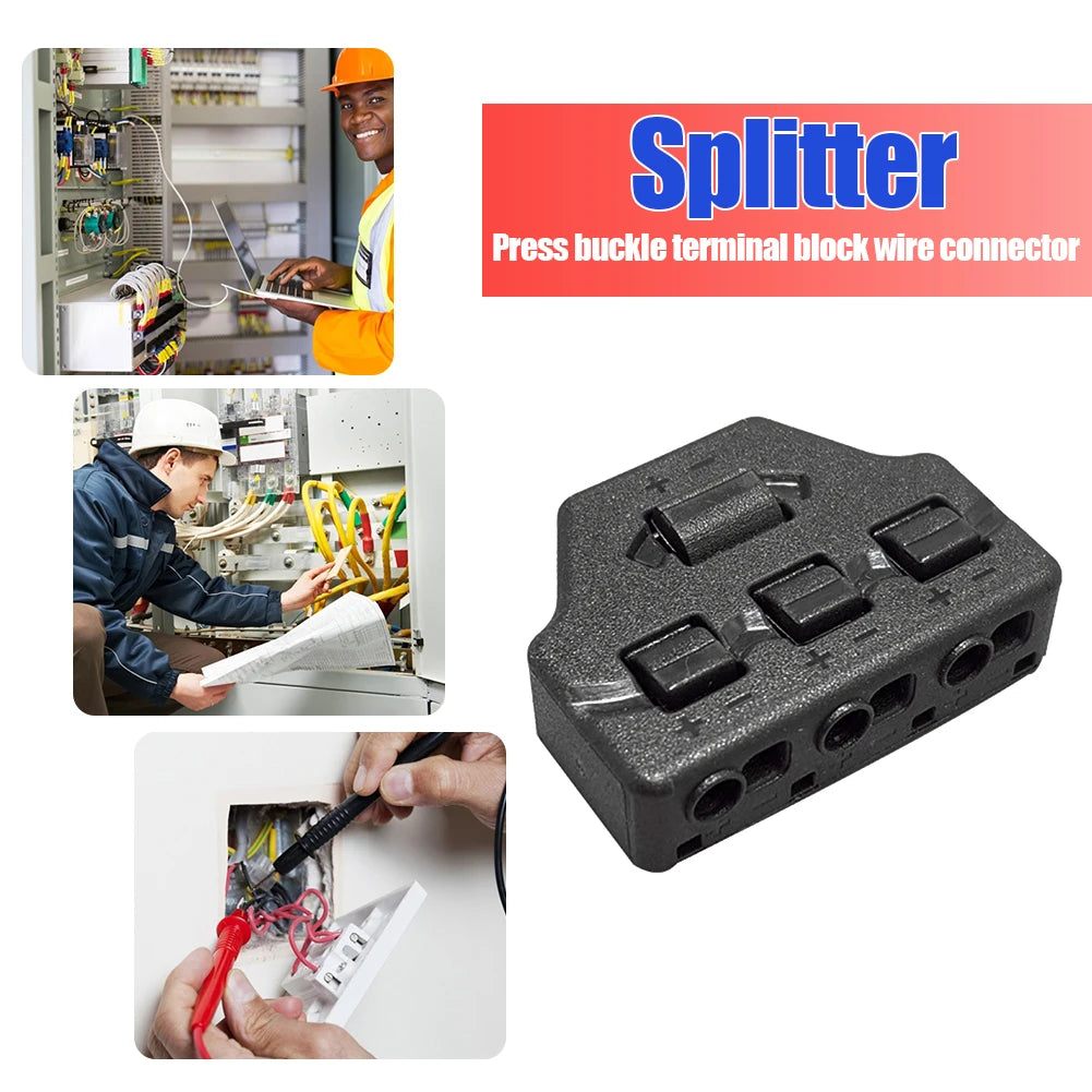 3/6 Ports Push-in Fast Quick Wire Connector Distribution Wiring Cable Splitter for LED Lighting Terminal Block