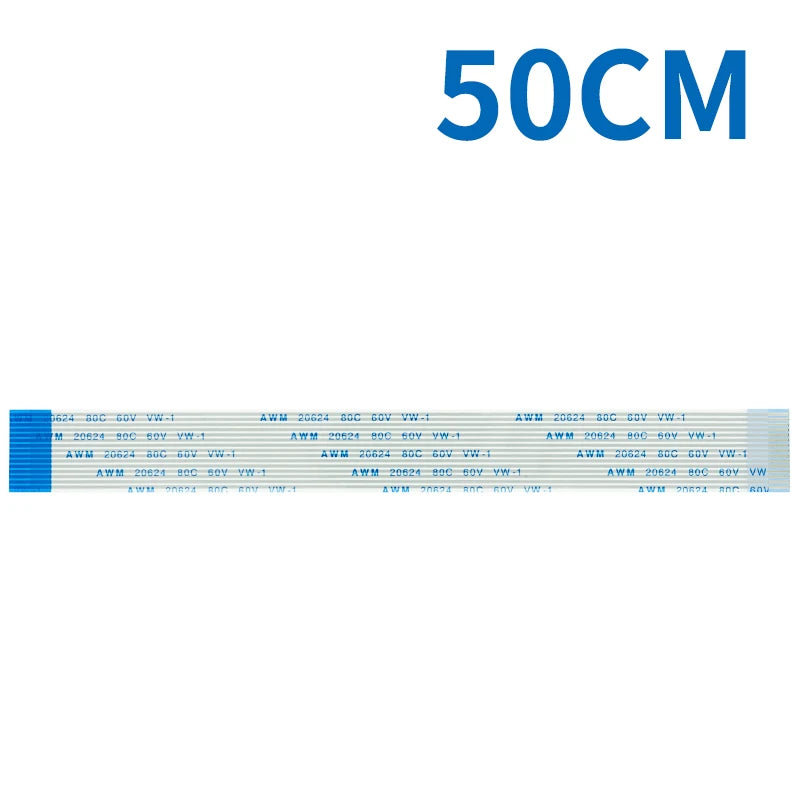 Flexcable for Raspberry Pi Model B+ 2M 1M 50CM 30CM 15CM 15 Pins Ribbon Flex Cable 15CM-200CM FFC 1.0mm AWM 20624 80C 60V VW-1