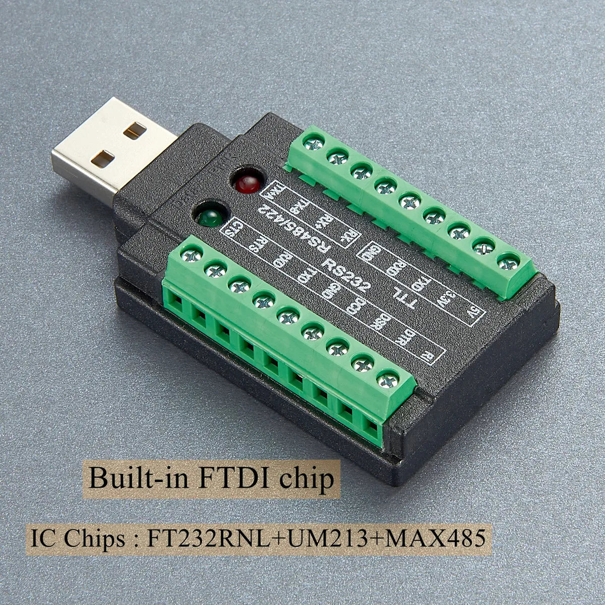 USB to 485 RS485/422/232/TTL Converter Serial Interface with FT232RNL Chip 4 in 1 Serial Adapter with FTDI Chip