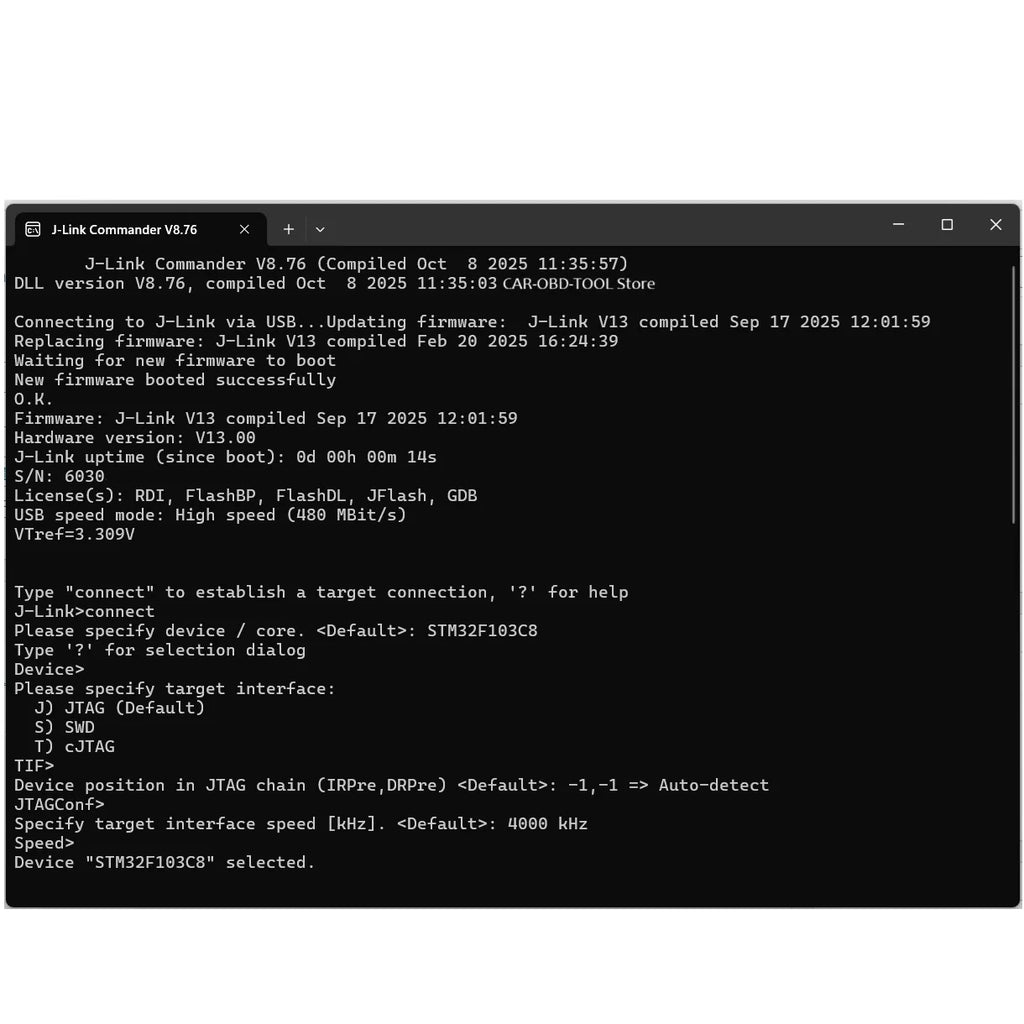 For J-Link V13 JLink V13 ARM Emulator Debug Tool USB JTAG Debugger JTAG SWD STM32 STM32F103C8 STM MCU Firmware Update Online