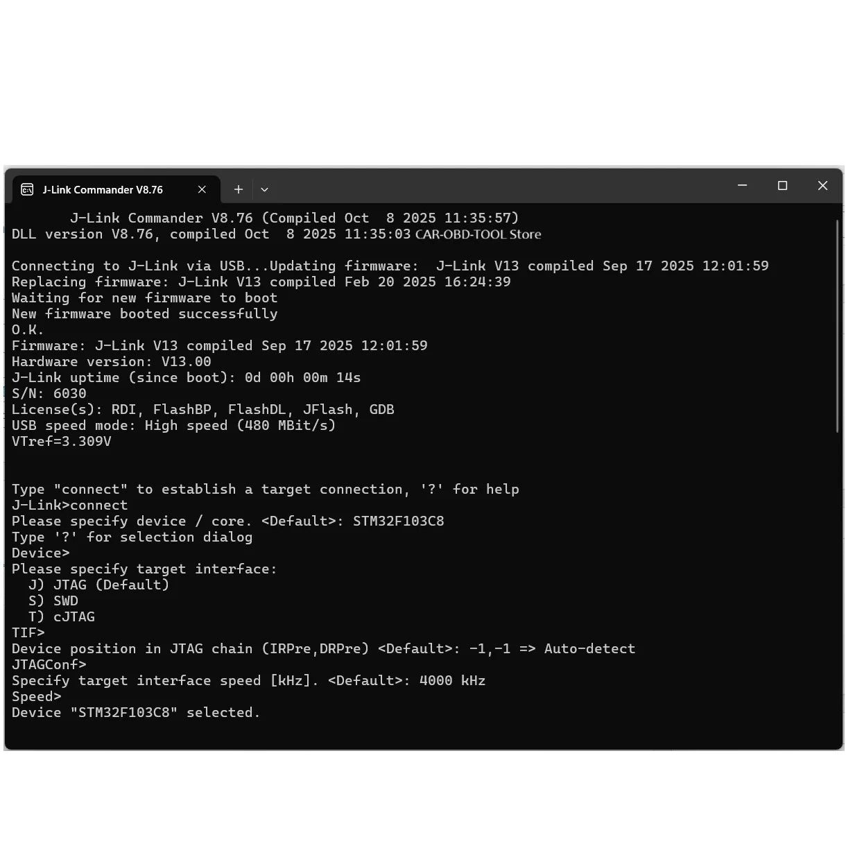 For J-Link V13 JLink V13 ARM Emulator Debug Tool USB JTAG Debugger JTAG SWD STM32 STM32F103C8 STM MCU Firmware Update Online