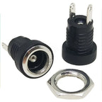 10Pcs DC Power Jack Supply Socket Connector 3.5*1.3/5.5*2.1/5.5*2.5mm DC 2 Terminal 2 Pin Panel Mount Connector Plug Adapter