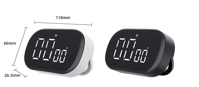 LED Digital Kitchen Timer Multifunctional Multifunctional Big Digit Clock Alarm Countdown Plastic Material
