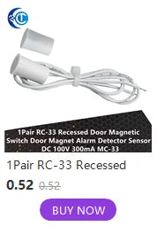 1 Pair Home Security Magnetic Door/Window Alarm Sensor - RC-33/MC-33 Recessed Reed Switch (DC 100V 300mA)