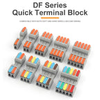 5Pcs Male Female Universal Compact Electrical Wiring Connectors Push-in Conductor Terminal Block Docking Mini Quick Wire Connect