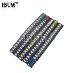 100PCS=5 colors x 20pcs 5050 5703 1210 1206 0805 0603 LED Diode Assortment SMD LED Diode Kit Green/ RED / White / Blue / Yellow