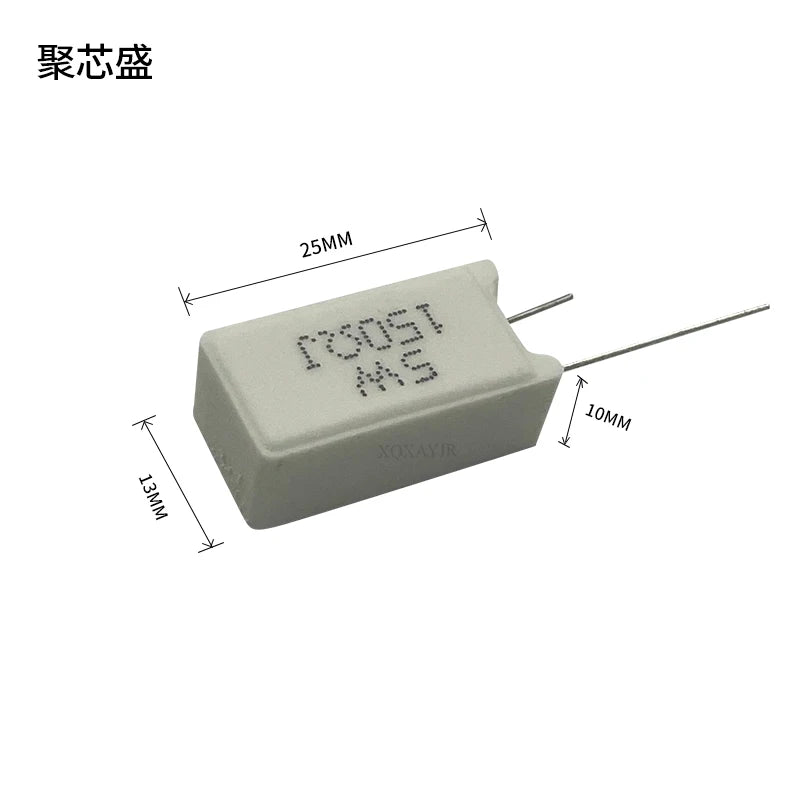 10pcs/lot    Vertical cement resistance 5W 10R/15/22/4/30/33/47/51/100/330/470/1K/10K