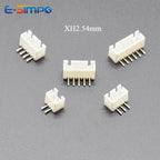 50PCS XH2.54 Right Angle Pin Header Connector 2P 3P 4P 5P 6P 7P 8P 9P 10P 12P 2.54mm Pitch XH for PCB JST 90D Bend RA Pin Wafer