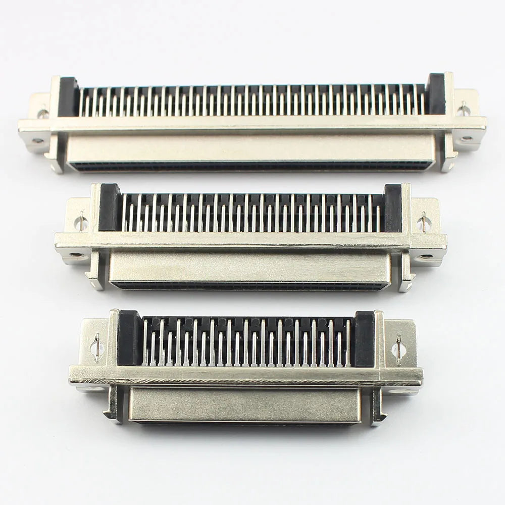 SCSI Connector DB Female Male 50 68 100 Pin Straight Right Angle 90 180 Degree Hole Welding Solder Adapter 50P 68P 100P