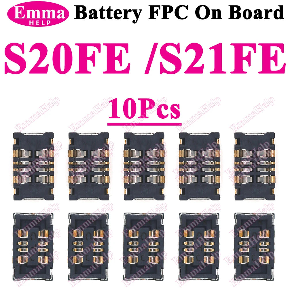 10Pcs Battery FPC Connector FPC for Samsung S24 S23 S22 S21 S20 S10 S10E Note 20 10 Plus S10 Lite On-Board Contactor Clip Plug