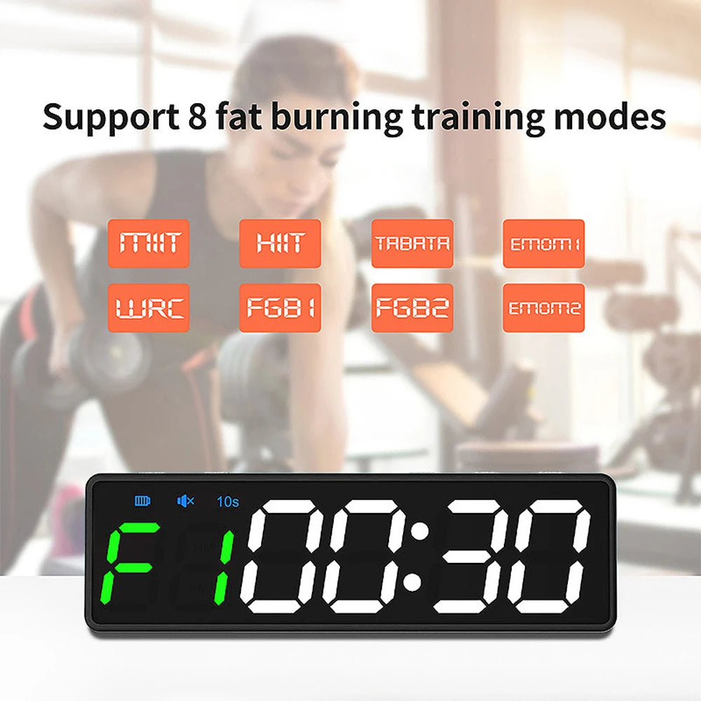 Gym Timer Mini Gym Timer Rechargeable Stopwatch Portable Countdown/up Clock with Magnetic Back for Home Gym Fitness Training