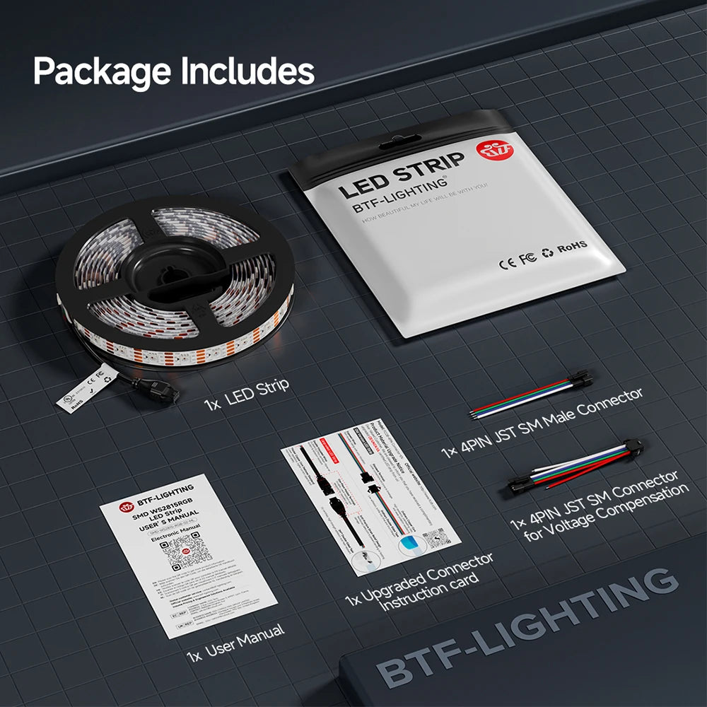 WS2815 DC12V WS2812B WS2813 LED Strip Light RGB Individually Addressable LED Lights Dual Signal 30 60 100 144 LEDs IP30 65 67