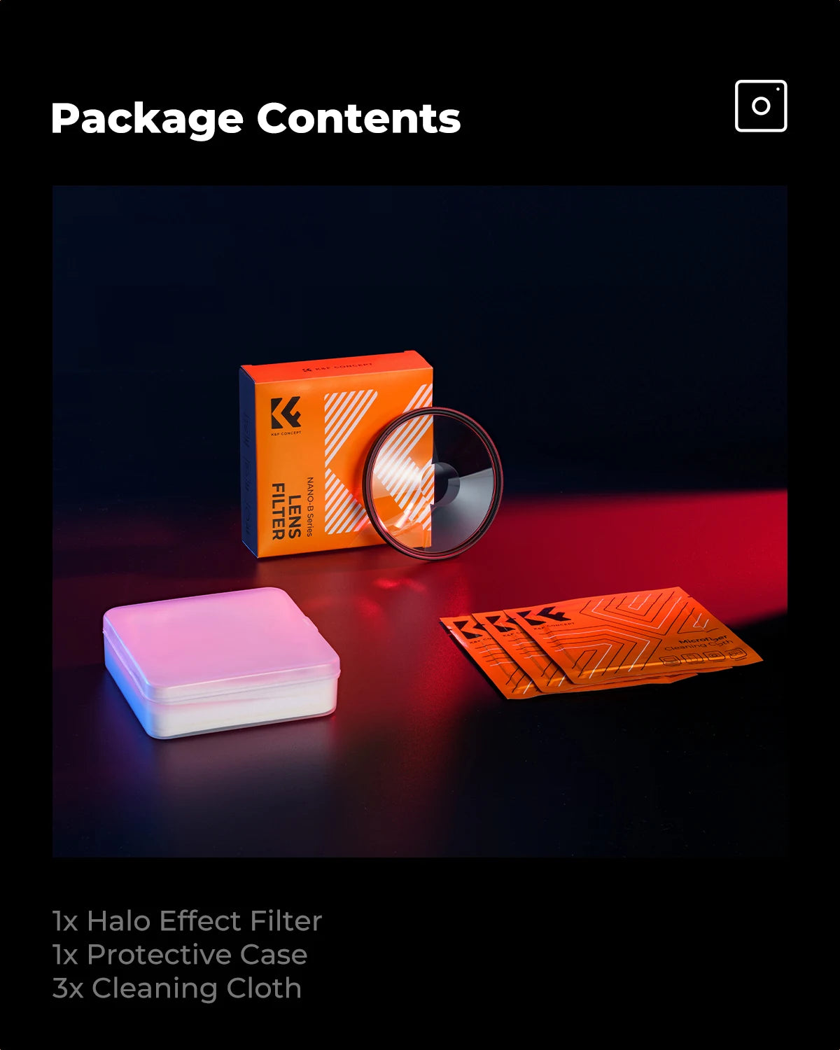 K&F CONCEPT Effects Filters Kaleidoscope Prism/Spiral Halo/Split Diopter/Motion Blur/4 6 8 Points Camera Lens Filter Photography