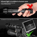 UniqueFire 2002D LED IR 940nm 850nm 810nm Hunting Flashlight Fresnel Lens Zoom Night Vision Dimmer Swtich Torch Max.1000 Meters