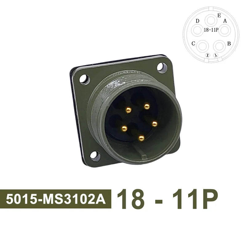 18S-3 18S-10 18S-11 Circular Connector 5015 MIL STD Plug Socket Military Specification Connector MIL-C MS3102A MS3106A MS3108A