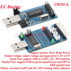 CH341A Programmer USB to SPI I2C IIC UART TTL ISP Serial Adapter Module EPP/MEM Converter Brush Debugging RS232 RS485 CH341T