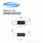 MK24-B-2-OE proximity sensor SMD small reed switch Hall switch 10-15AT 3W 30VDC 0.3A normally closed
