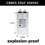 CBB65 450V Motor Capacitor Air Conditioner Compressor Start Capacitor 5uF 6uF 20uF 25uF 30uF 35uF 40uF 45uF 50uF 60uF 70uF