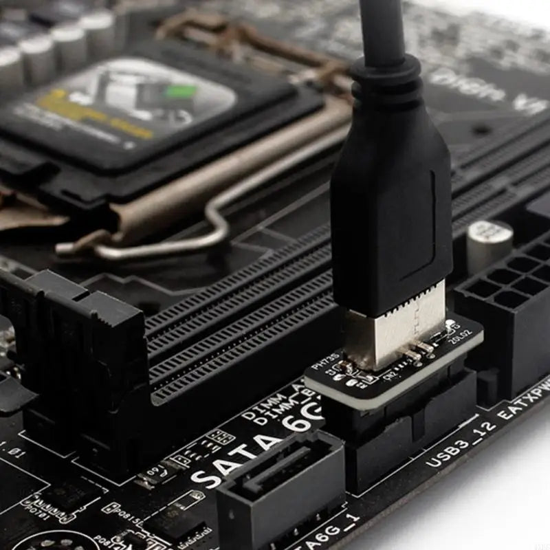 USB 3.0 Type-E Female To 19-Pin Male Adapter For Internal Motherboard Connection - Vertical Header Splitter For Type C