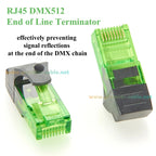 RJ45 120 Ohm DMX512 Terminator 1 Universe RJ45-DMXTERM-120 RJ45 8P8C End of Line Termination Resistor for DMX Signal Stability