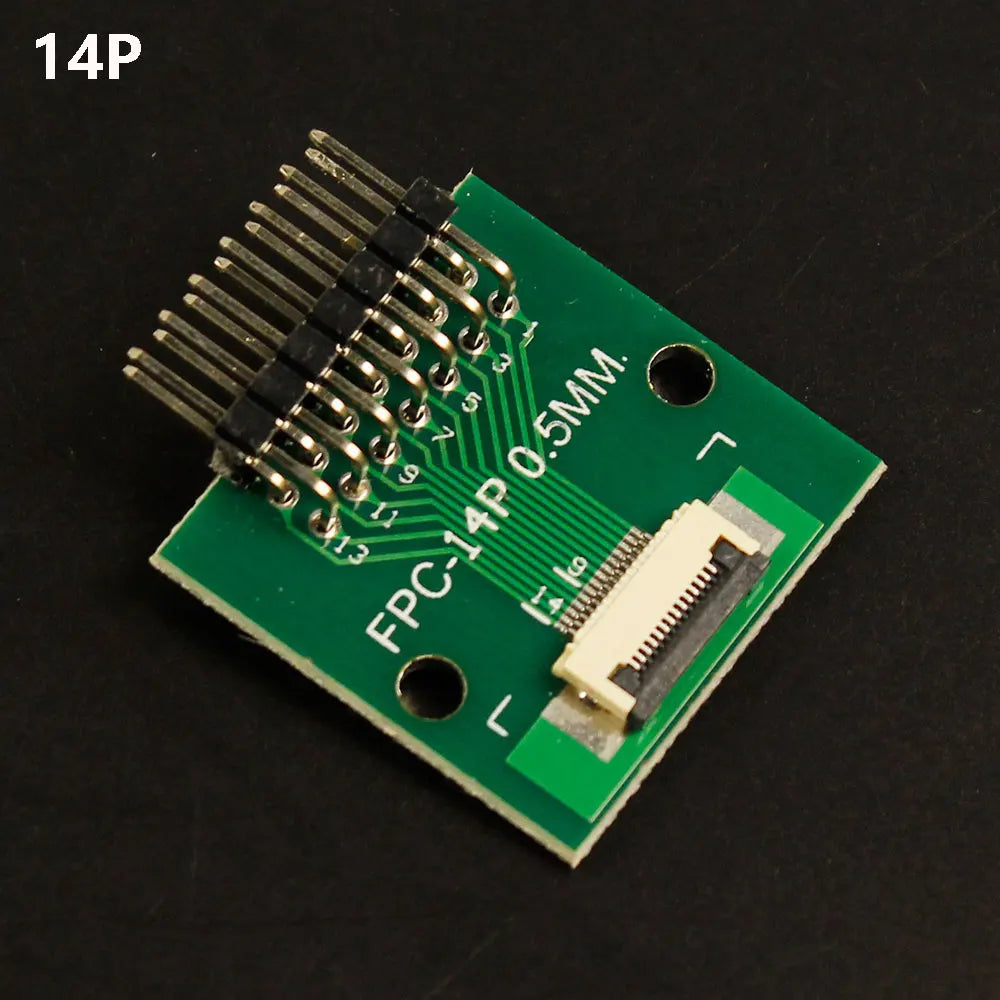 1pcs 4P-- 80P 0.5mm Pitch Connector SMT Adapter to 2.54mm 1.00 Inch Hole FPC FFC Cable Welded Board + Double Row Straight Pin