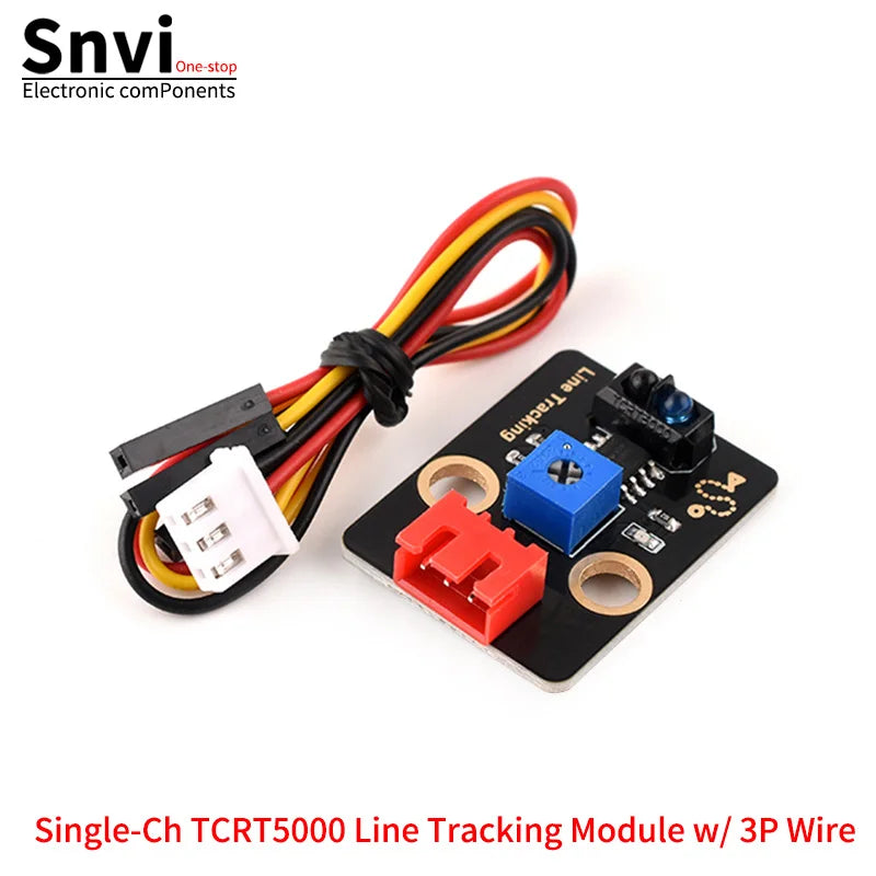 Snvi TCRT5000 Line Tracking Sensor Module Single Dual Channel Infrared IR Red Board with 3Pin 4Pin Cable for Arduino