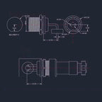 M12 GX12 PCB Bent Pin Connector 2 3 4 5 6 7 Pin Copper Gold-plated 90 Degree M12 Solder Board Circuit Board Aviation Plug Socket