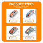 30PCS Lever Wire Connectors Push-in Quick Connect Wire Splice Compact Inline Connector Terminals for Electrical 28-12 AWG Wiring