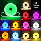 DC 12V 24V LED Neon Strip Light Neon Sign Waterproof Silicone Rope Lights Flexible Lamp Home Decoration with 2pin Wire 9 Colors