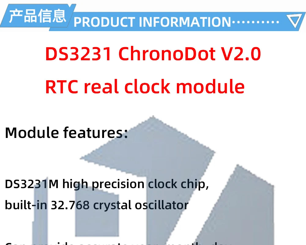 RTC real-time clock module DS3231 ChronoDot V2.0 I2C for Memory DS3231 module for raspberry pi for arduino