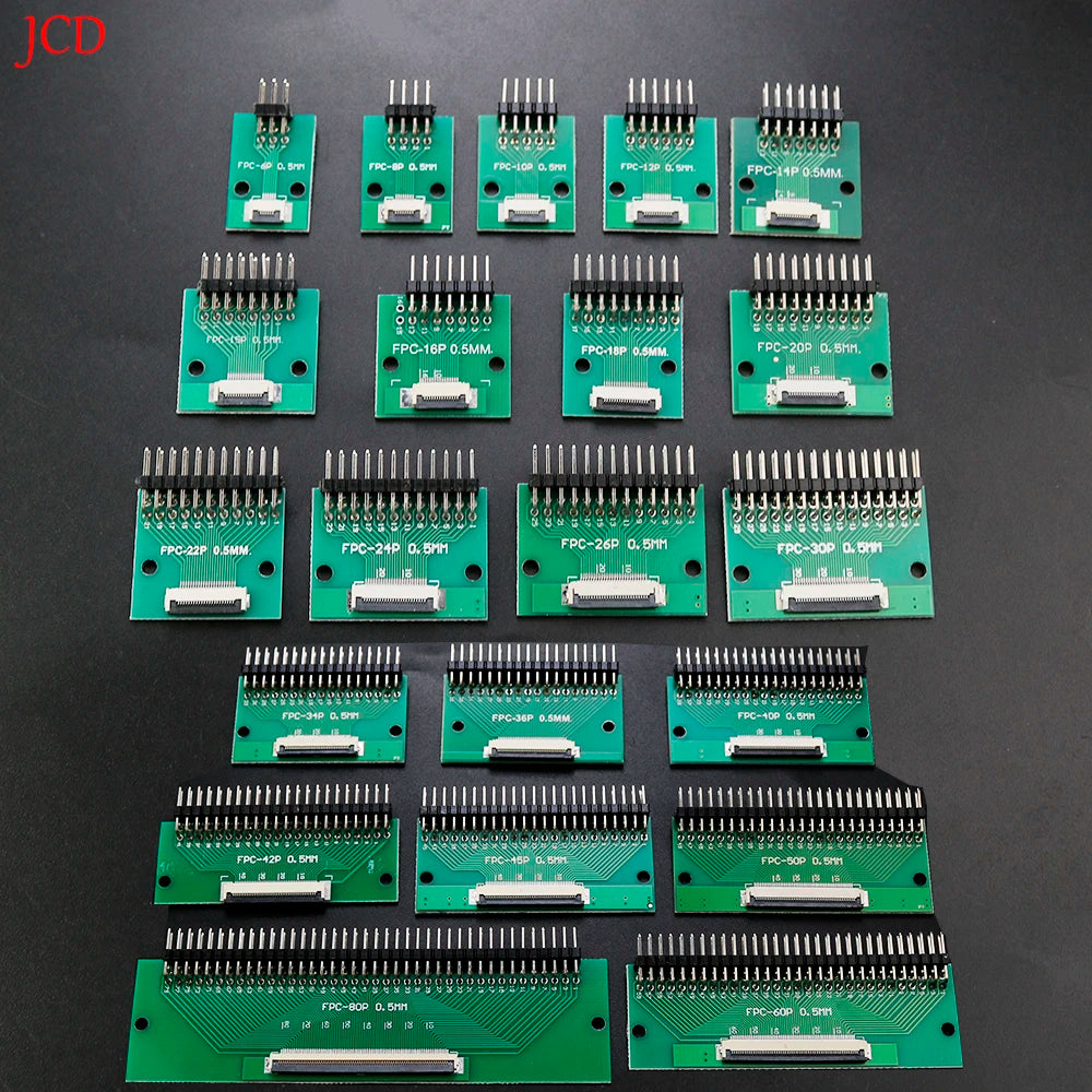 1PC FPC/FFC Adapter Board 0.5mm To 2.54mm Connector Double Row Straight Needle 4/6/8/10/12/14/15/16/18/20/22/24/26/30/34/36 Pin