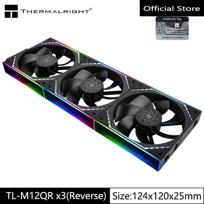 Thermalright TL-M12Q  Computer case cooling fan, wireless splicing/infinity frame/high performance fan