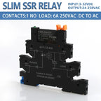 FCGK DC Control AC 6A Slim Interface Solid State Relay Module DIN SSR Slim Relay DC Control DC 41F-1Z-C2 SSR Relay DIN Rail