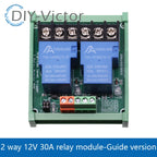 1/2/4 channel relay module 30A with optocoupler isolation 5V 12V 24V supports high and low Triger trigger DC30V/30A AC250V/10A