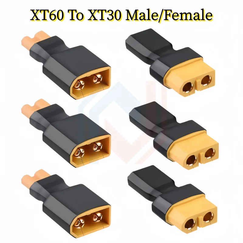 XT60 to XT30 Plug Adapter Converter Connector Male/Female for FPV Drone RC Lipo NiMH Battery Charger ESC Accessory