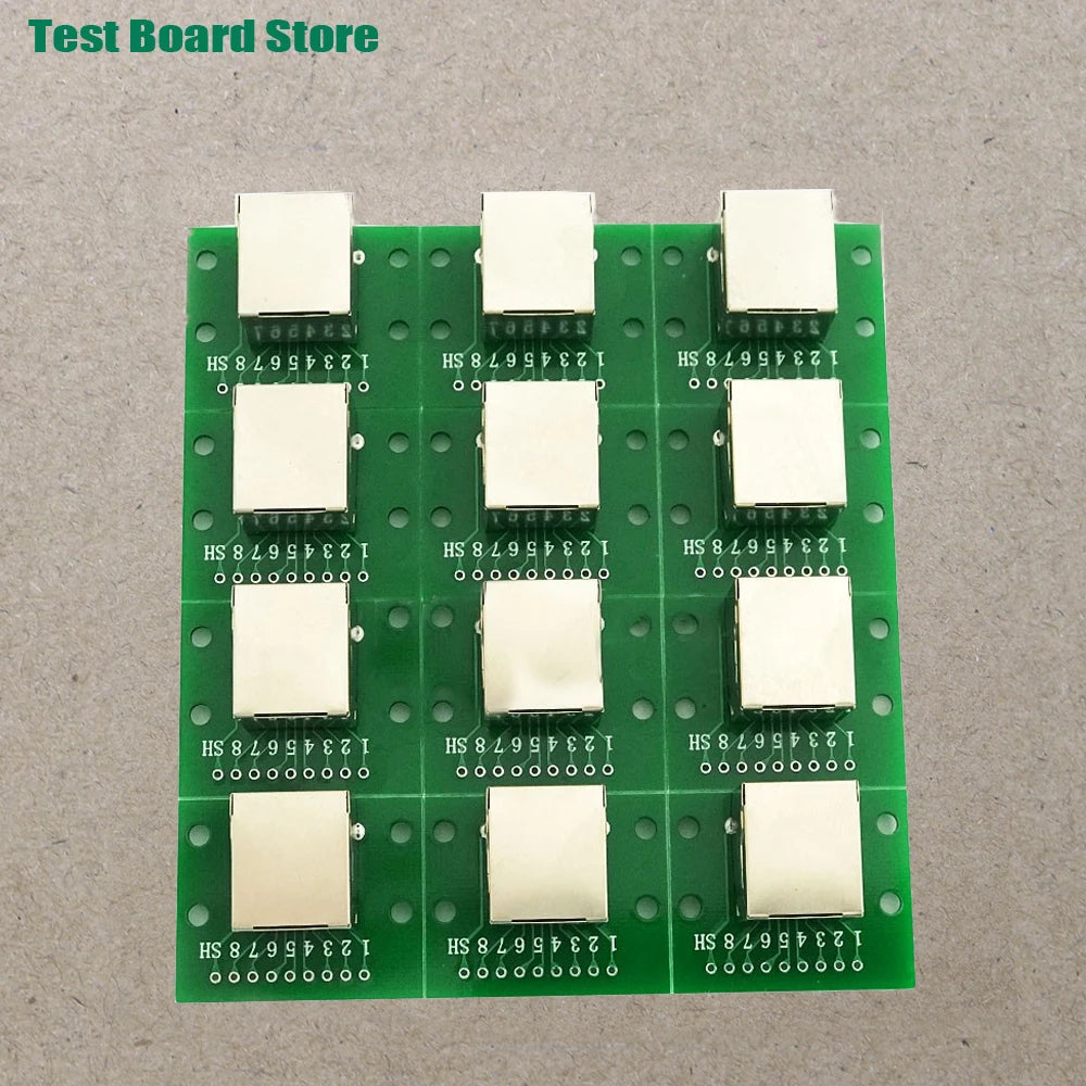 1Pce RJ45 Ethernet Port 8P Vertical Horizontal Test Board Bent Pin Straight Pin Network Port Adapter Circuit Board Connector