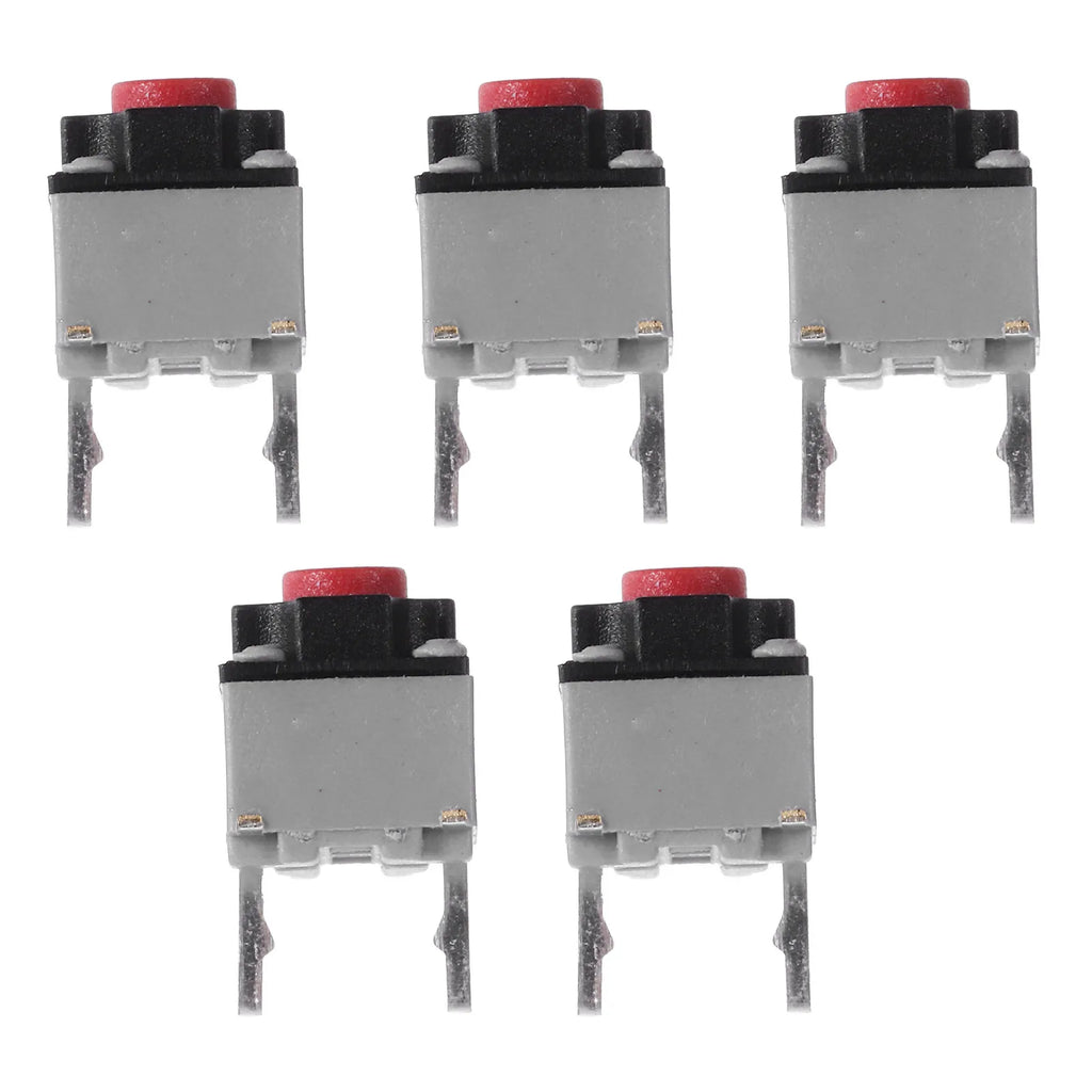 5Pcs Quiet Tactile Micro Switch Miniature Design High Sensitivity Ultra Silent for Industrial Electronics DIY Repairs