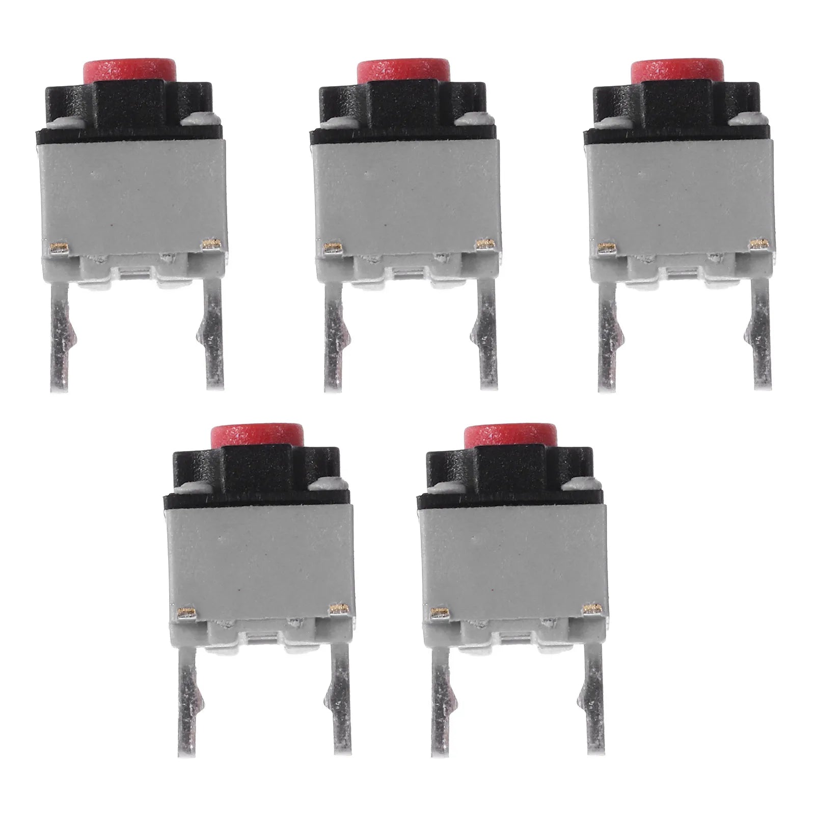 5Pcs Quiet Tactile Micro Switch Miniature Design High Sensitivity Ultra Silent for Industrial Electronics DIY Repairs