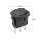 12V LED Boat Switch with Light Car Truck Rocker Switch on/Off Control SPST 3 Pin 2 Position for Marine Auto 1/3/12pcs