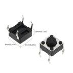20PCS 6x6 Push Button Switch DIP 6X6X4.3 Light Touch Switch 6*6*4.3/5/6/7/8/9/10/11/12/13MM The Power Switch 4Pins For Arduino