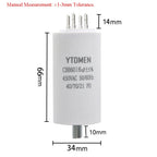 CBB60 Capacitor with Screws AC 450V 4 Pin Dual Insert Motor Run Capacitors 4UF-60UF for Washing Machine Air Water Pump 12uf 16uf
