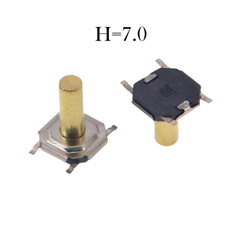 Metal Tactical Push Button Switch,Tact Switch,5.2x5.2x1.5mm to 9mm 4PIN SMT,Key Switch Speaker Audio button,PER 50PCS