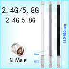 WIFI 2.4G Antenna 5.8G 2.4/5.8G Dual-Band Wireless Network Card Router Outdoor Waterproof Fiberglass Antenna Joint N Male