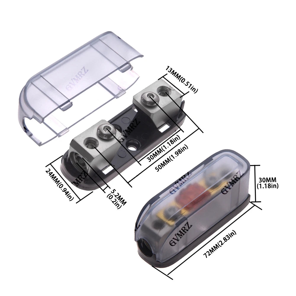 1Set 20A 30A 40A Car Audio Auto Mini ANL AFS Car Fuse Holder Block with Fuse 100A 150A 200 MINI ANL 32V Good Quality 50A 60A 80A