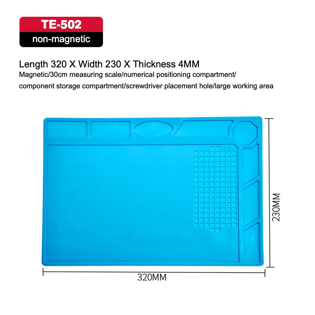 Soldering Mat ESD Antistatic 500 ° Heat Resistant Insulation Work Mat Multifunctional Silicone Repair Pad Maintenance Platform