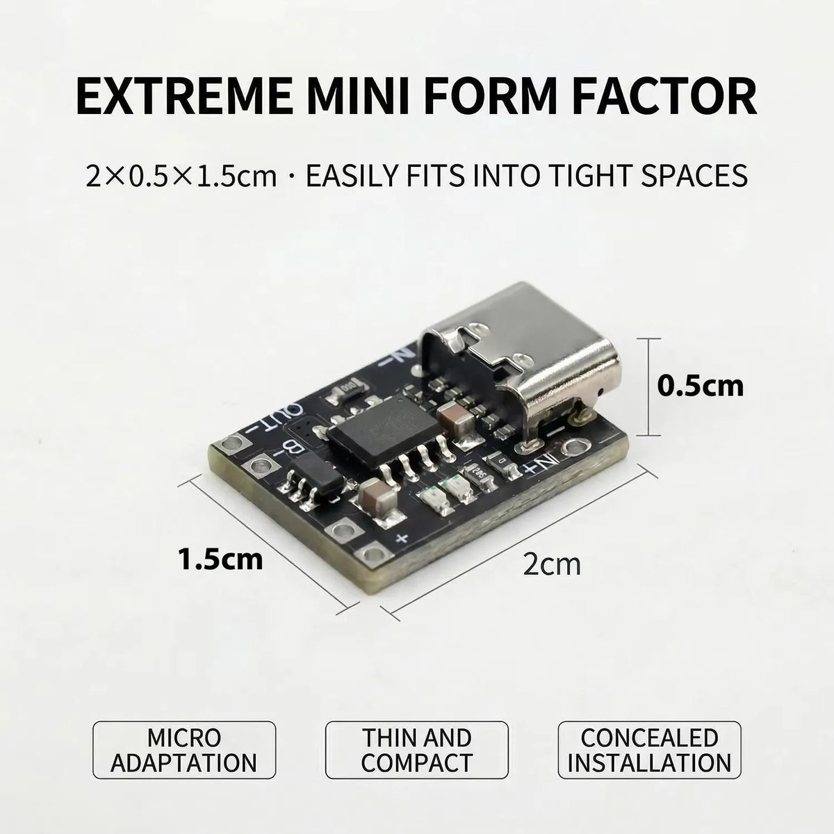 1-20PCS USB Type C 3.7V Lithium Battery Charger Board USB-C Charging Module with Protection Circuit Charging Port Dock Connector