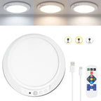 Magnetic Wireless Motion Sensor Ceiling Light USB Rechargeable 4000mAh Dimmable 3000K-6000K Remote Wall Lamp for Indoor