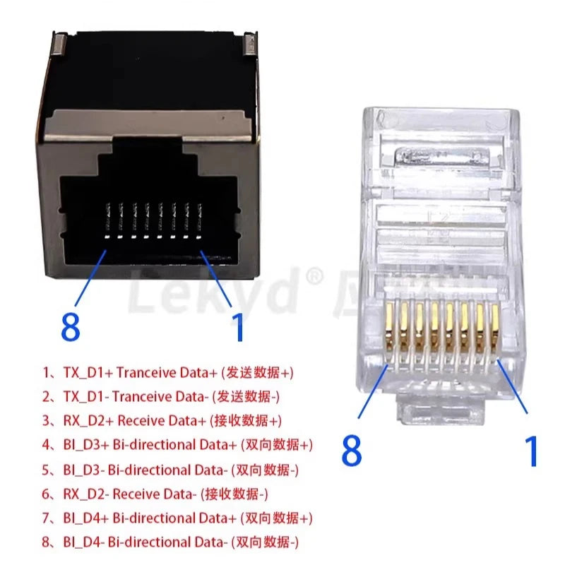 10pcs GH1.25/1.25 4Pin 8Pin to Crystal Head RJ45 Camera Network Ethernet LAN Port Connector Gigabit Switching Module Cable