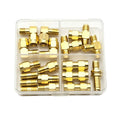 SMA Connectors kit 18Pcs/box SMA RP-SMA Plug Male Jack Female RF Coax Adapter for FPV Drone Antennas WiFi Router Radio Wireless