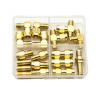 SMA Connectors kit 18Pcs/box SMA RP-SMA Plug Male Jack Female RF Coax Adapter for FPV Drone Antennas WiFi Router Radio Wireless